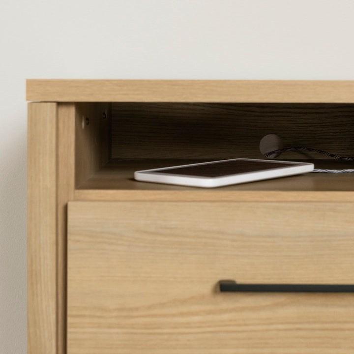 Gravity 2 - Drawer Nightstand South Shore Color: Natural Ash