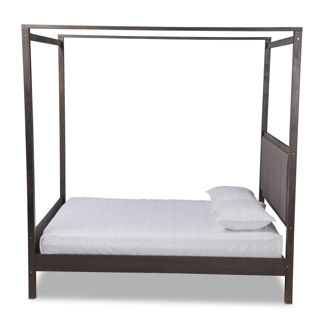 Carrillo Tufted Upholstered Canopy Bed Foundry Select Size: King