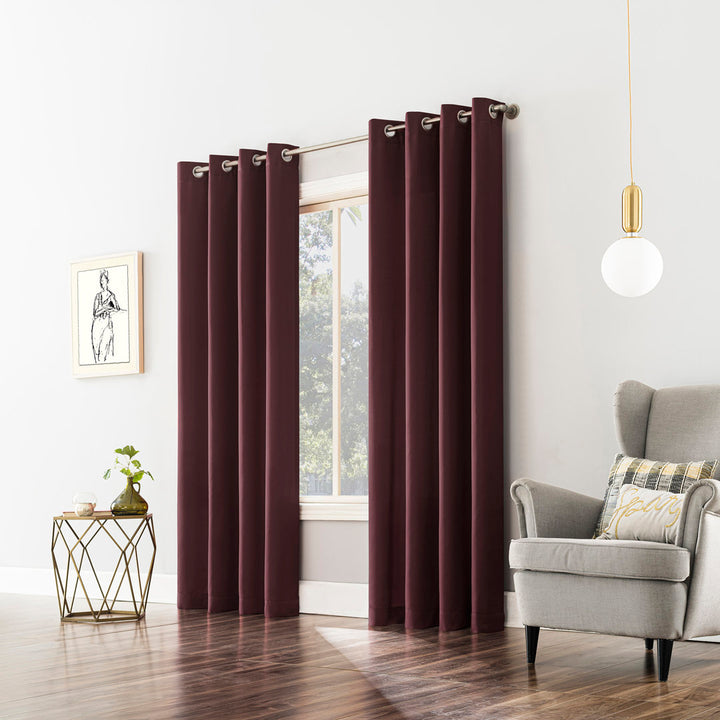 Wayfair Basics Blackout Grommet Curtain Panel Wayfair Basics® Curtain Color: Merlot Red Size per Panel: 40" W x 63" L
