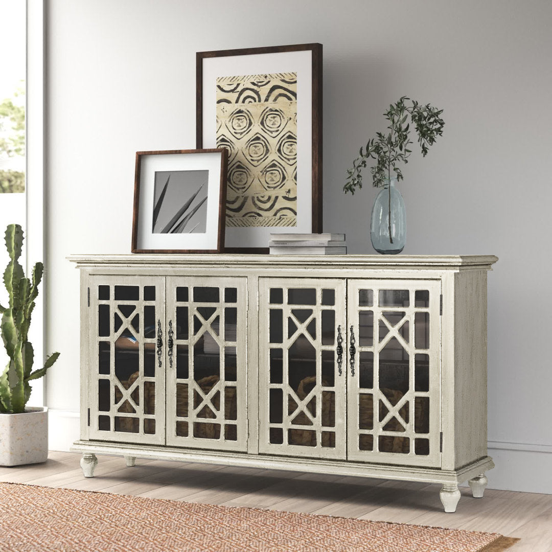 Ira TV Stand for TVs up to 65" Mistana™ Color: Ivory