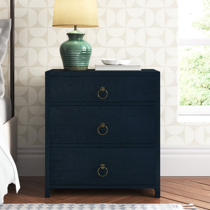 Elin 3 - Drawer Nightstand Joss & Main Color: Navy Blue