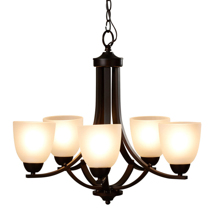 Hayden 5 - Light Shaded Classic / Traditional Chandelier Andover Mills™ Finish: Oil Rubbed Bronze