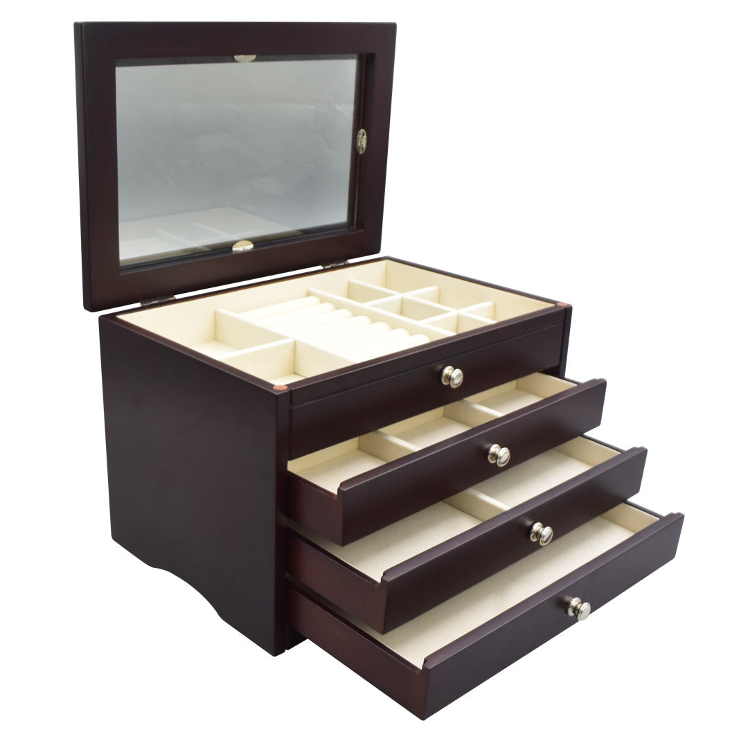 Elegant Jewelry Box Charlton Home® Finish: Java