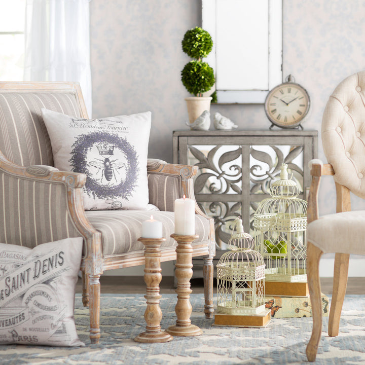 Rowena 29" Wide Armchair Birch Lane™ Fabric: Taupe Striped