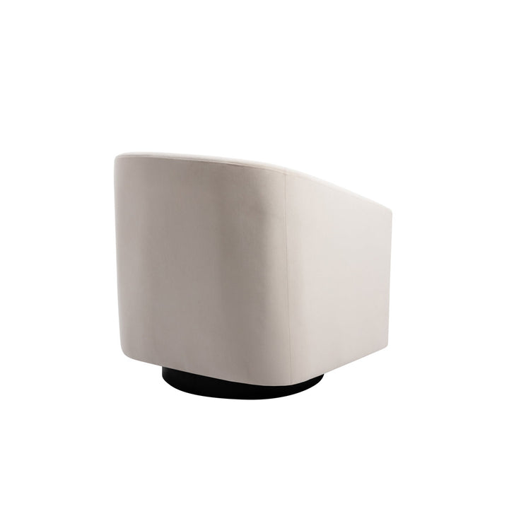 Aloisa 28.7" Wide Velvet Swivel Barrel Chair Etta Avenue™ Body Fabric: Cream Velvet