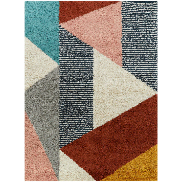 Satterlee Geometric Orange/Gray/Brown Area Rug Mercury Row® Rug Size: Rectangle 7'10" x 10'