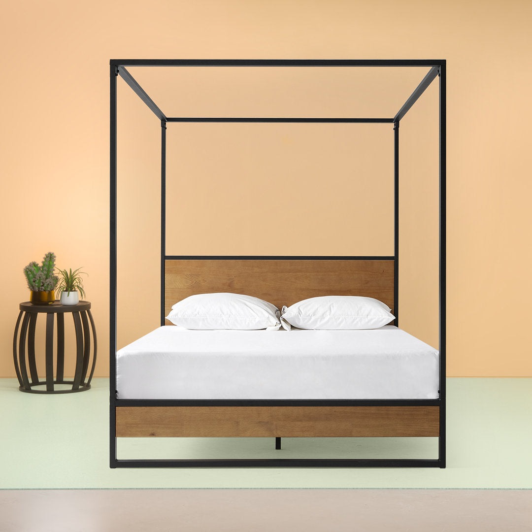 Lazio Canopy Bed Wade Logan® Size: Queen