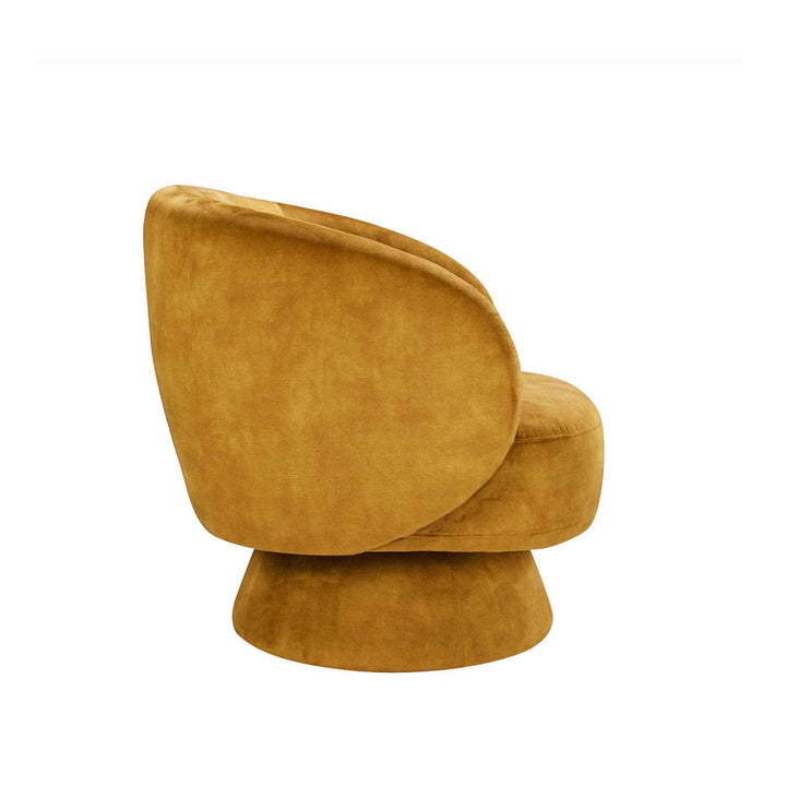 Saboor MINIMORE Modern Style Swivel Accent Chair Orren Ellis Fabric: Yellow Polyester Blend