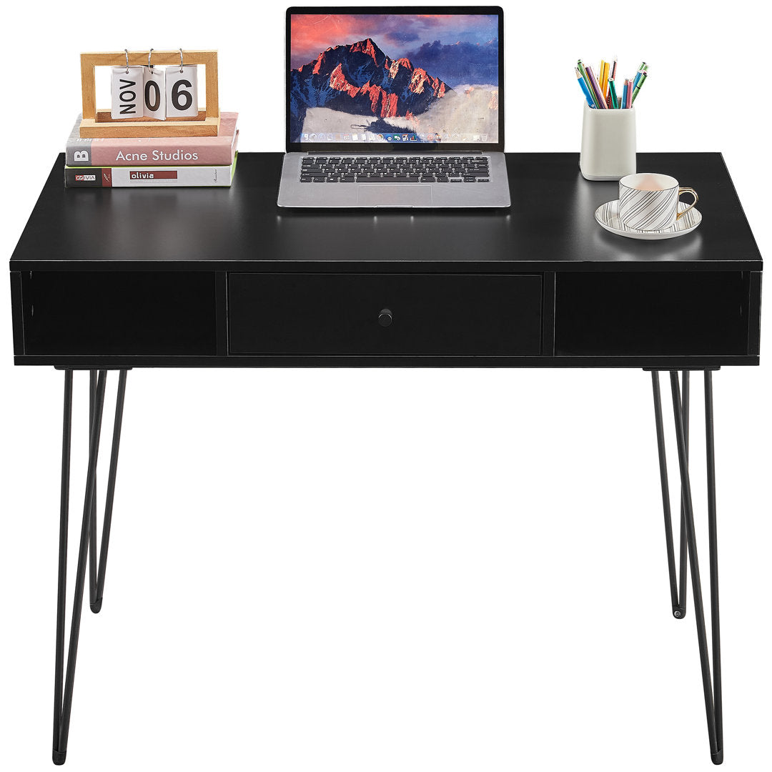 Kempst Home Office Computer Writing Desk Trent Austin Design® Color: Black