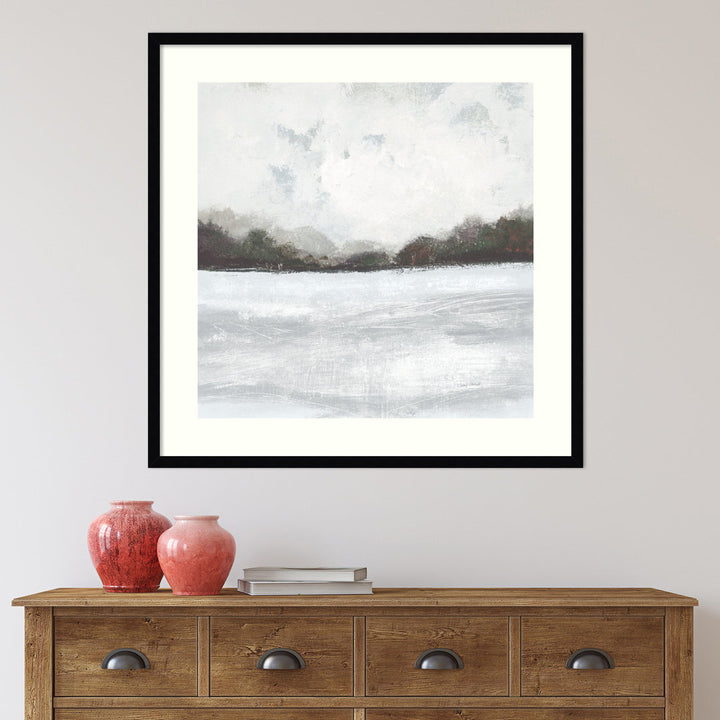 This Place IV Neutral - Picture Frame Painting Print on Paper Joss & Main Size: 41" H x 41" W Format: Black Framed Paper
