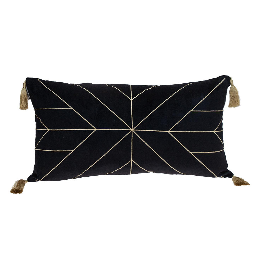 Rectangular Velvet Pillow Cover & Insert HomeRoots Color: Black