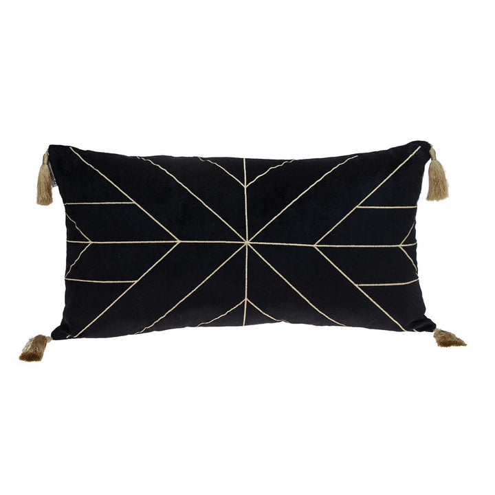 Rectangular Velvet Pillow Cover & Insert HomeRoots Color: Black