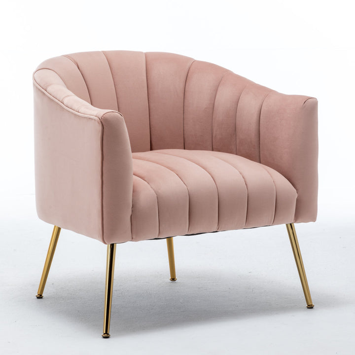 Murrow 28" W Tufted Velvet Armchair Willa Arlo™ Interiors Fabric: Pink Velvet
