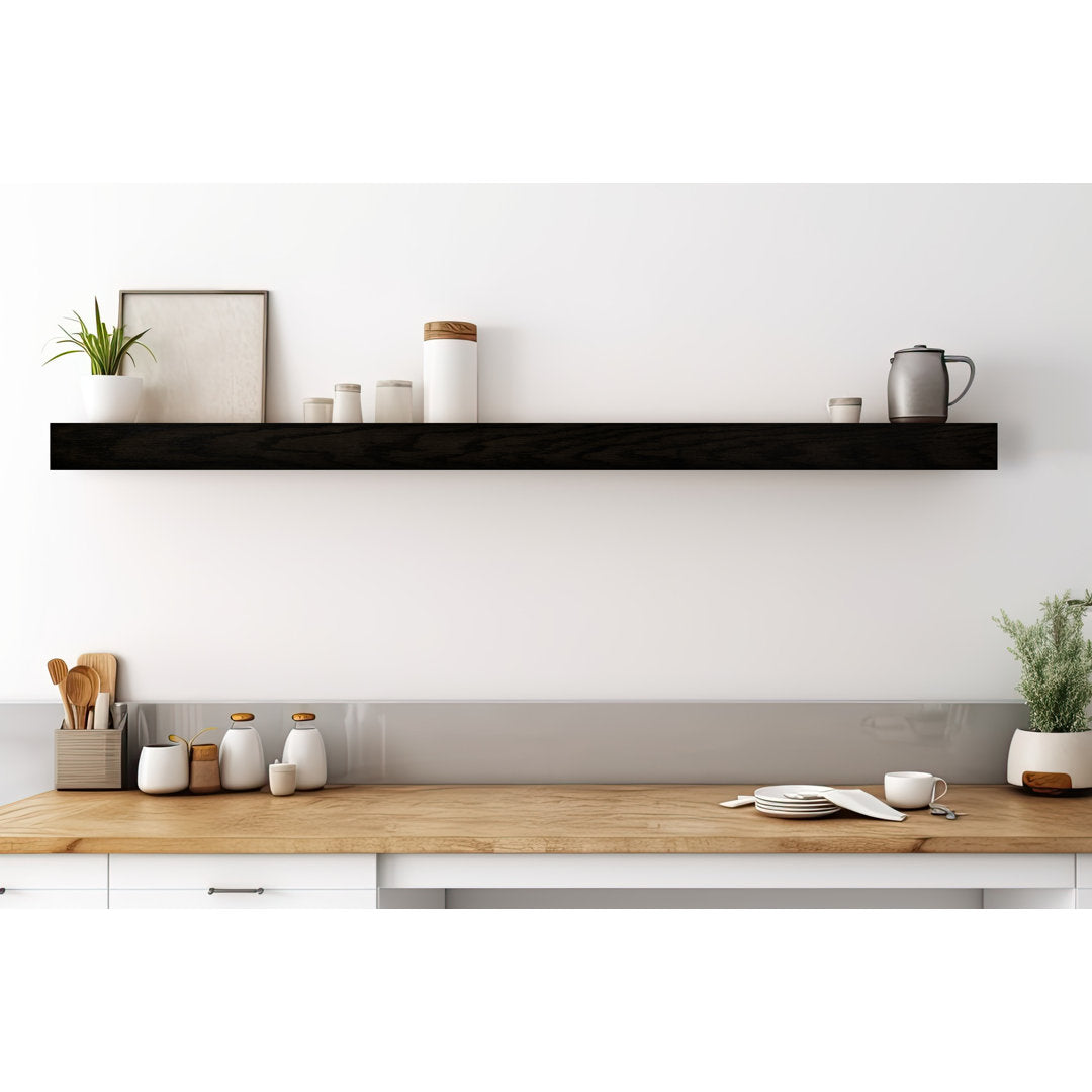 Rayne Floating Shelves Latitude Run® Size: 3" H x 51" W x 4" D Finish: Black