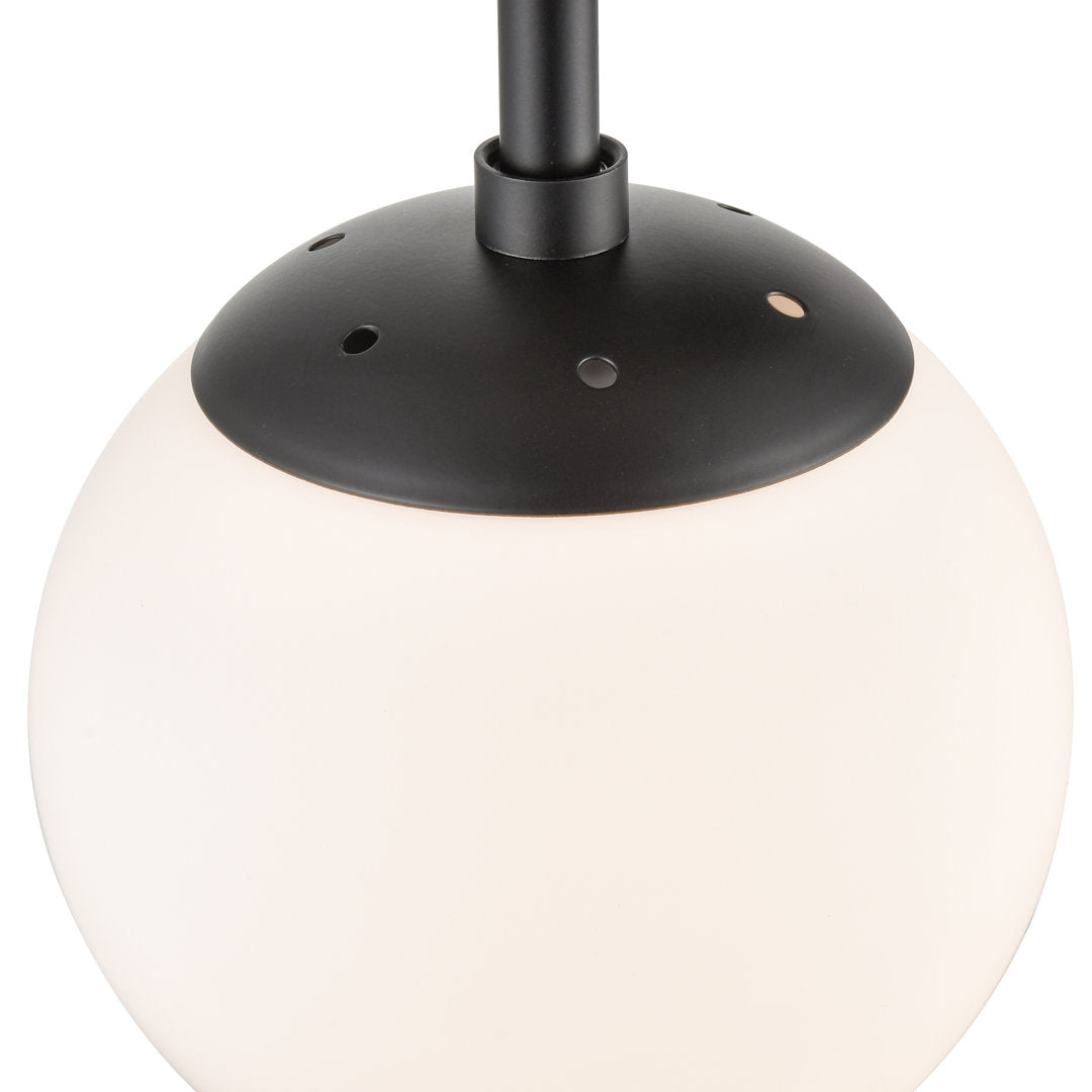 Cournoyer 2-Light Dimmable Wallchiere George Oliver Shade Color: White Finish: Black