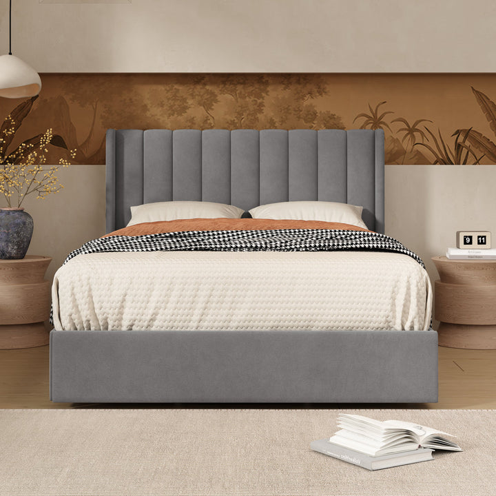 Jeilyn Upholstered Platform Drawer Storage Bed Latitude Run® Color: Gray Size: Full