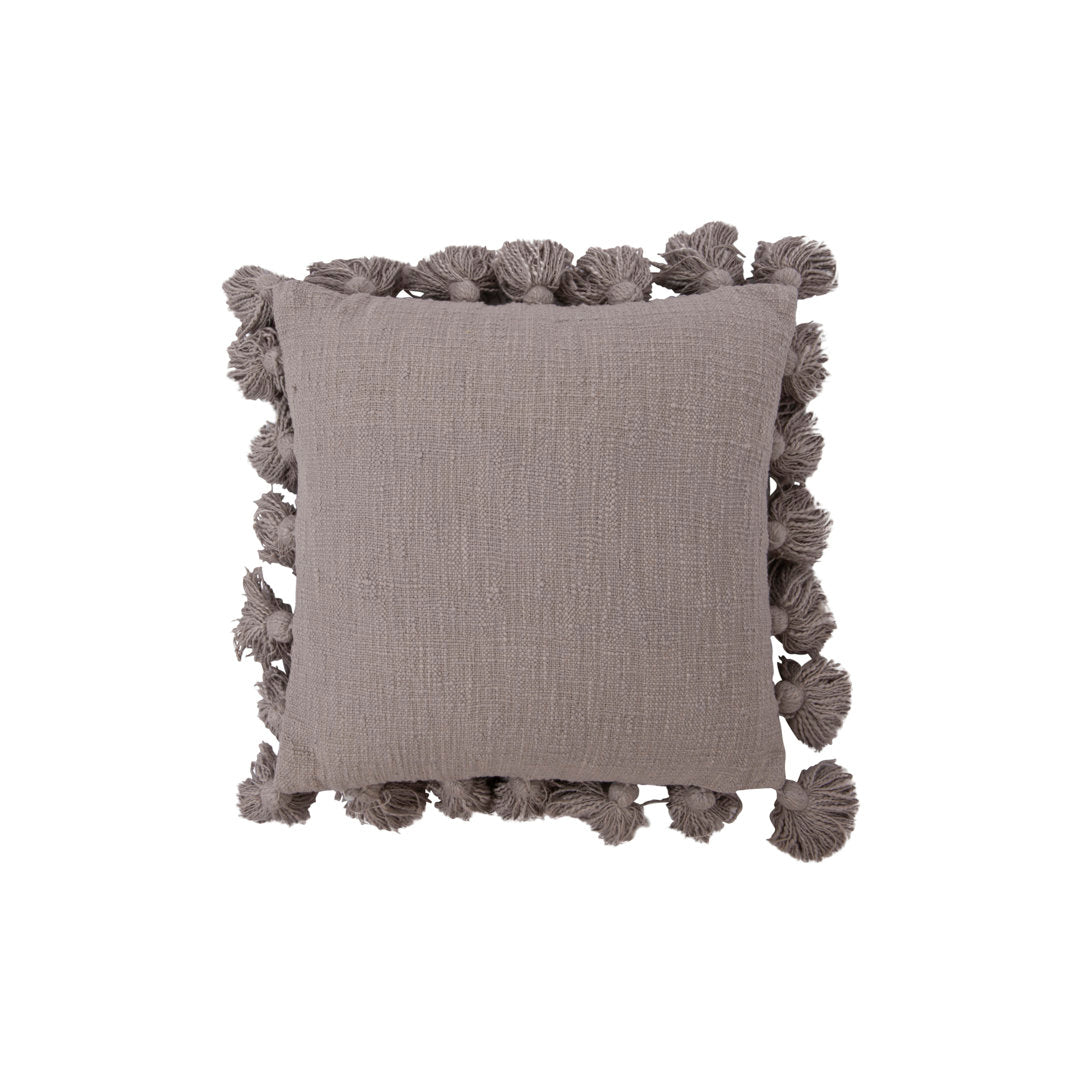 Vivienne Luxurious Square Cotton Pillow Cover and Insert Kelly Clarkson Home Color: Gray
