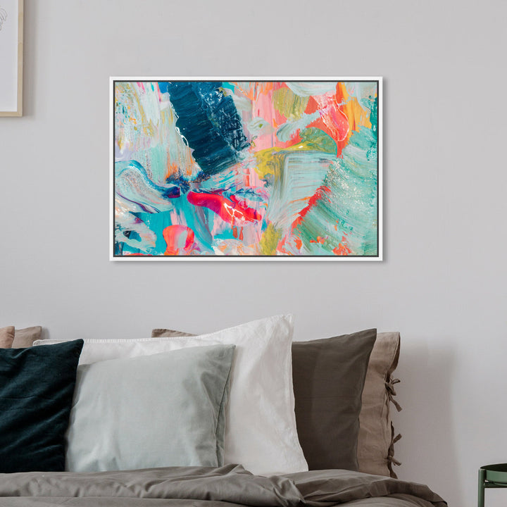 Abstract That Love Feeling - Graphic Art on Canvas Oliver Gal Prints Size: 16" H x 24" W Format: White Framed Canvas
