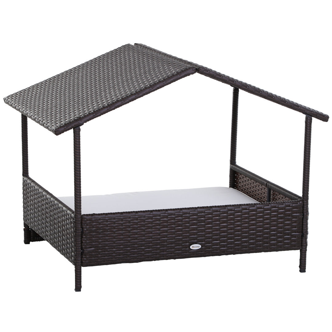 Lininger Wicker Dog House Three Posts™ Size: 27.5" H x 37.5" W x 27.25" D Finish: Brown