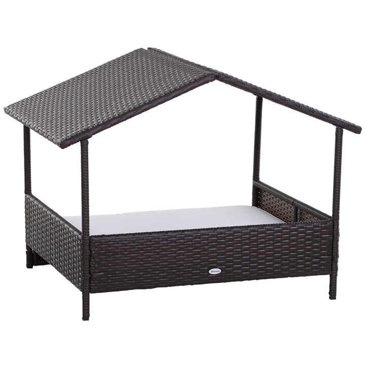 Lininger Wicker Dog House Three Posts™ Size: 27.5" H x 37.5" W x 27.25" D Finish: Brown