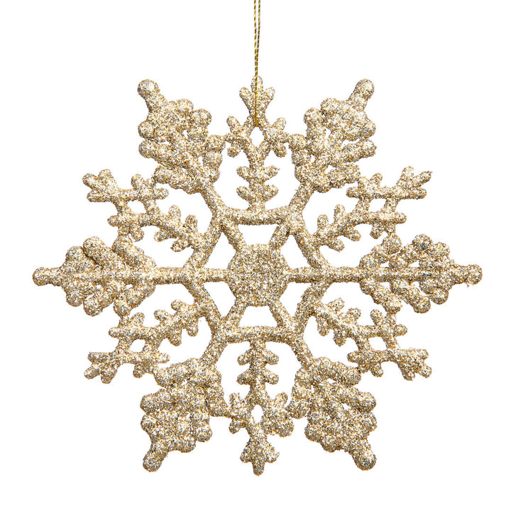 Glitter Snowflake Ornament Mercury Row® Color: Champagne