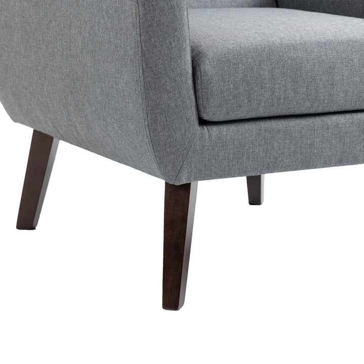 Jaqueze 28.6'' Wide Armchair George Oliver Fabric: Gray Linen Blend