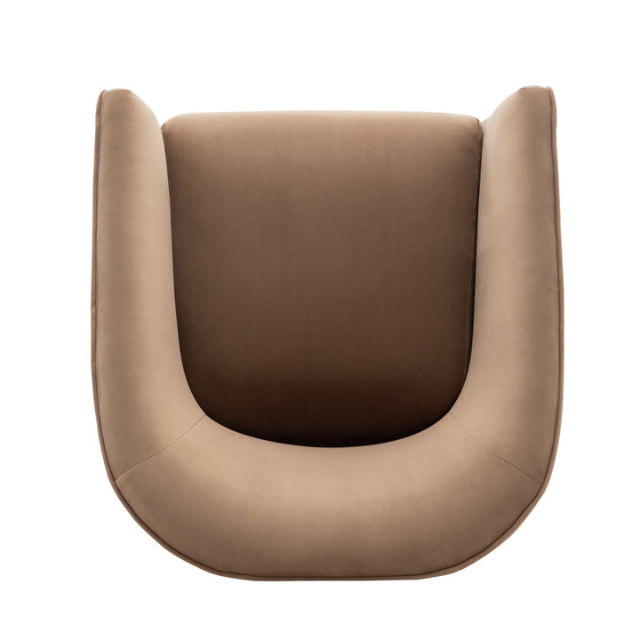 Marzi Barrel Chair Joss & Main Fabric: Brown Velvet