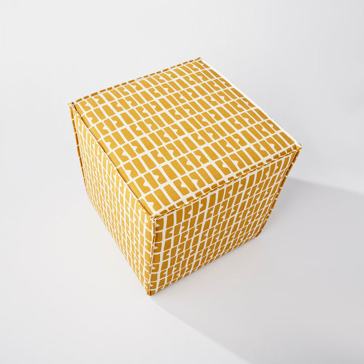 Beyla 19" Wide Square Geometric Cube Ottoman Birch Lane™