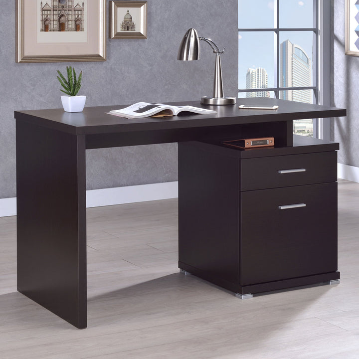 Alyun Credenza desk Latitude Run® Color: Cappucino