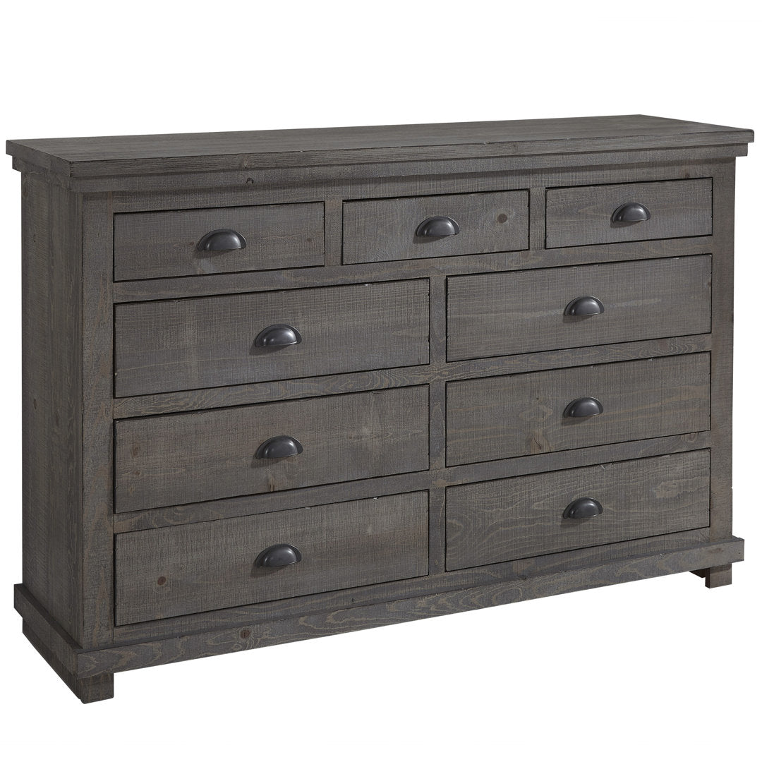 Wolferstorn 9 Drawer 64" W Dresser Birch Lane™ Color: Distressed Dark Gray