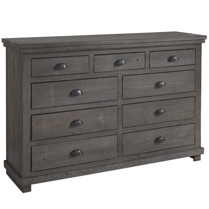 Wolferstorn 9 Drawer 64" W Dresser Birch Lane™ Color: Distressed Dark Gray