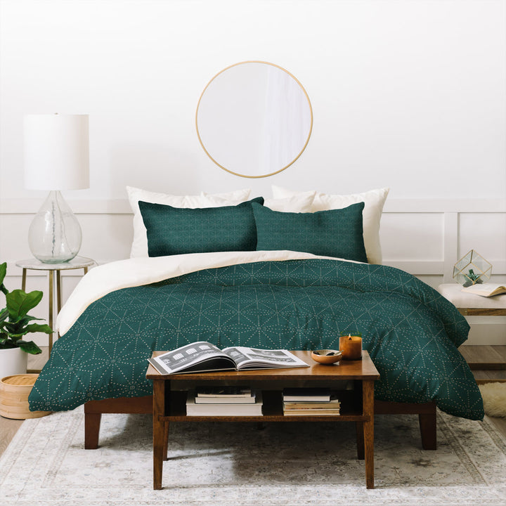 Holli Zollinger Shiko Marine Duvet Cover Deny Designs Size: Queen Duvet Cover + 2 Standard Shams