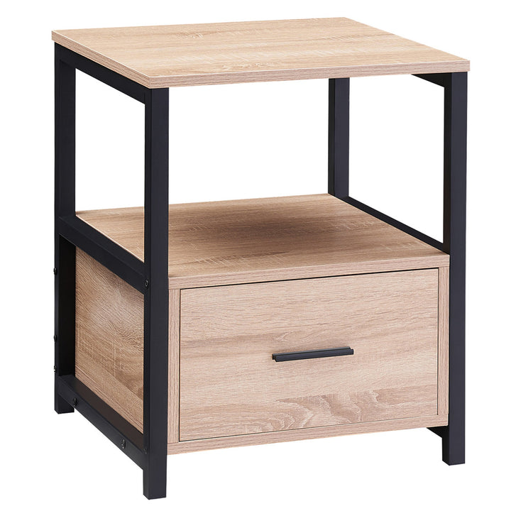 Kempst 1 - Drawer Iron Nightstand Trent Austin Design® Color: Oak