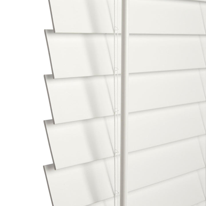 2.5 " Room Darkening Cordless Faux Wood Blind Symple Stuff Color/Finish: White Length: 72", Width: 51"