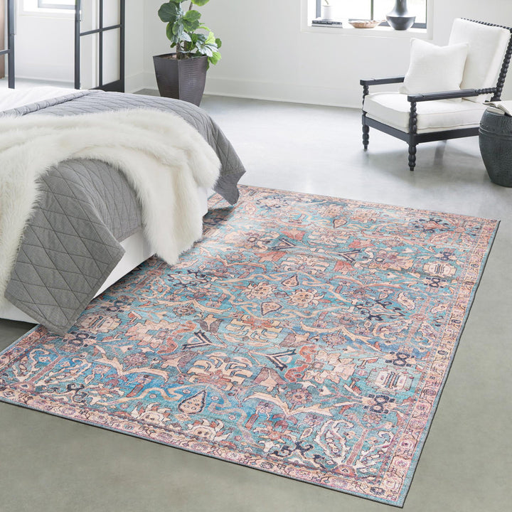 Enger Blue Area Rug Mistana™ Rug Size: Rectangle 3'11" x 6'