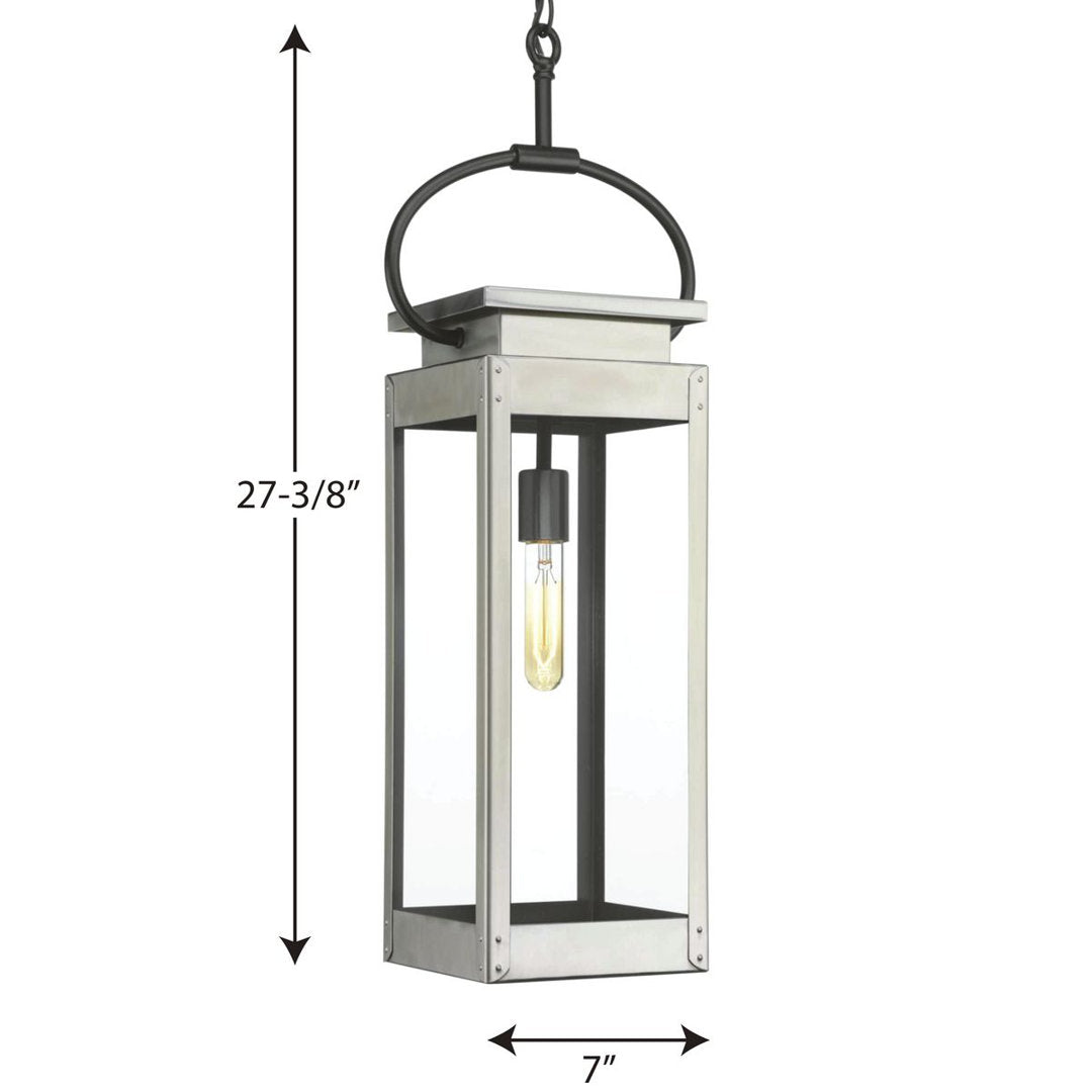 Ola Stainless Steel 1 -Bulb 27.38" H Outdoor Hanging Lantern Beachcrest Home™