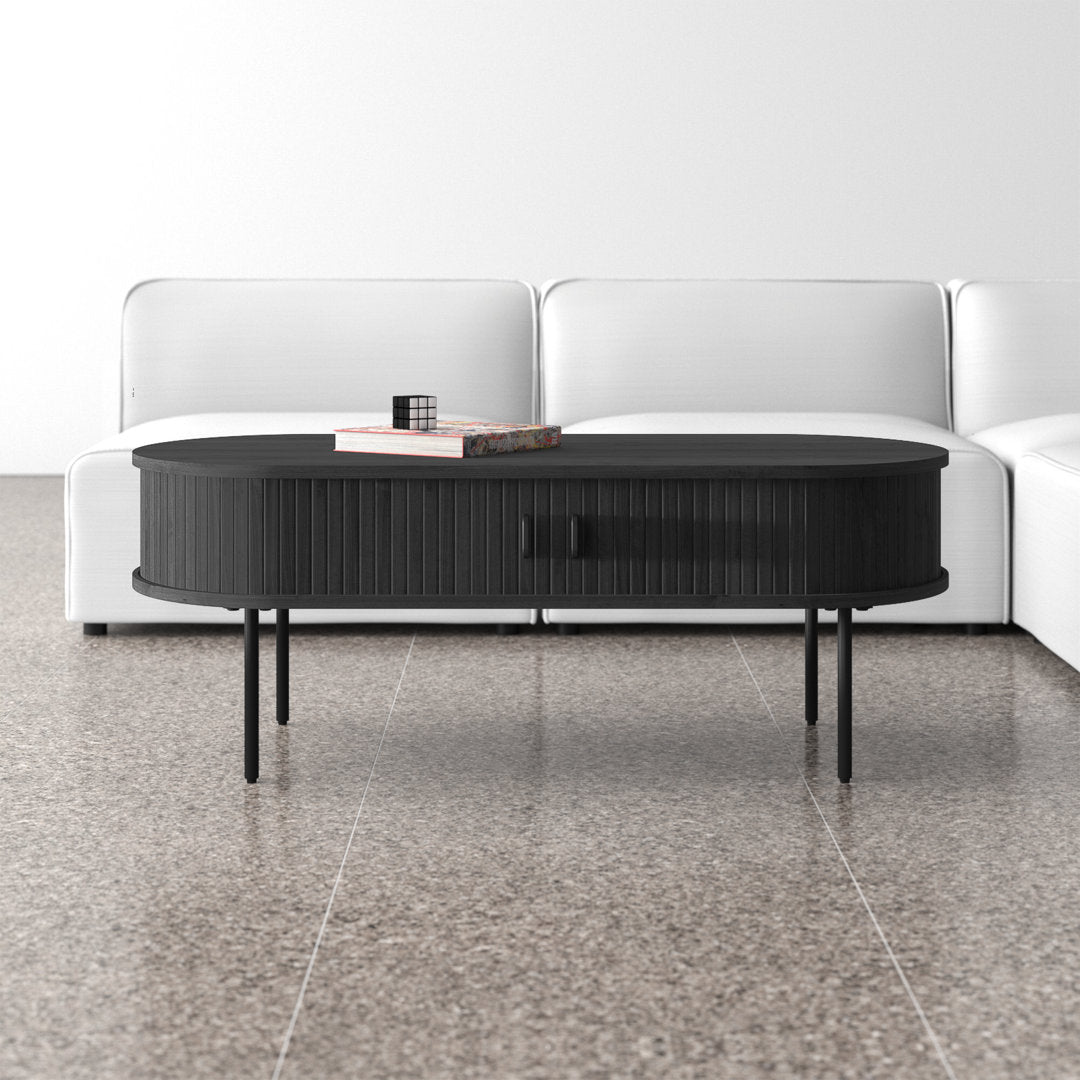 Iris Coffee Table AllModern Color: Black Oak
