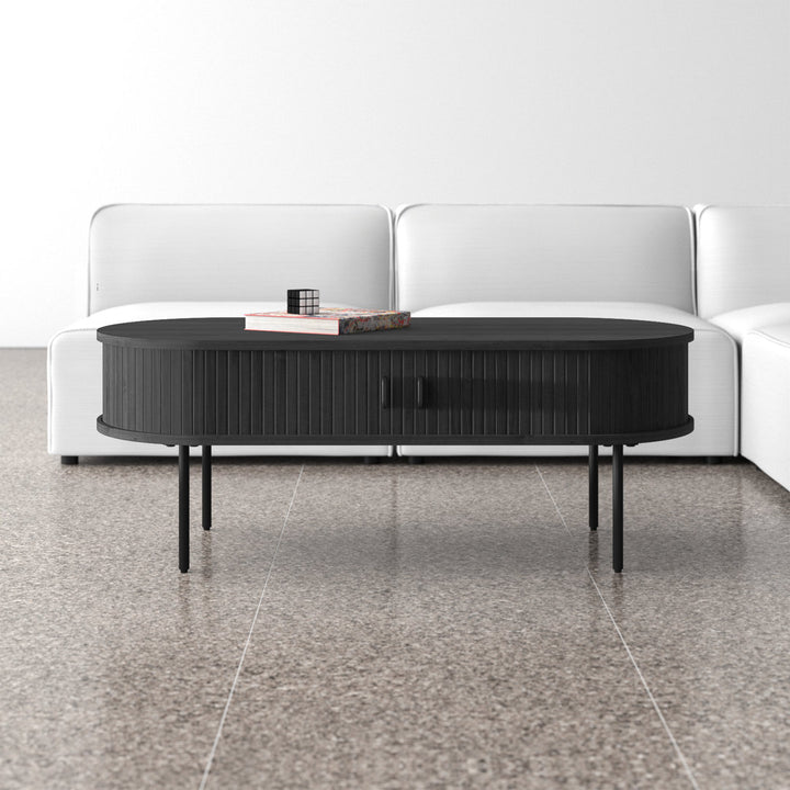 Iris Coffee Table AllModern Color: Black Oak