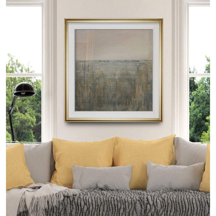 Sunset Marsh - Painting Print Wade Logan® Size: 23" H x 23" W x 1.5" D Format: Gold Framed
