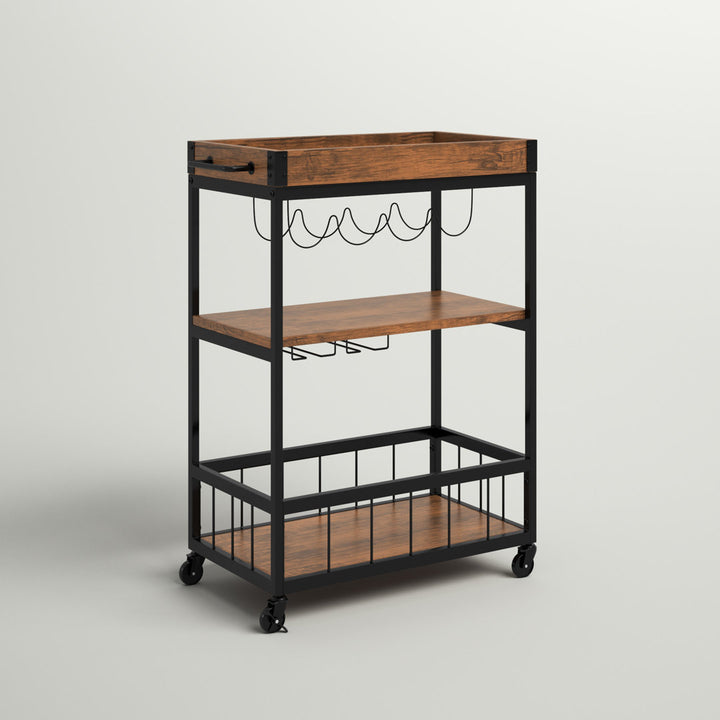 Raelynn Mobile Metal Bar Cart Sand & Stable™