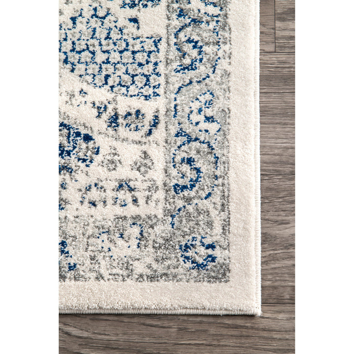 Kristine Power Loom Performance Oriental Blue Rug One Allium Way® Rug Size: Runner 2'6" x 10'