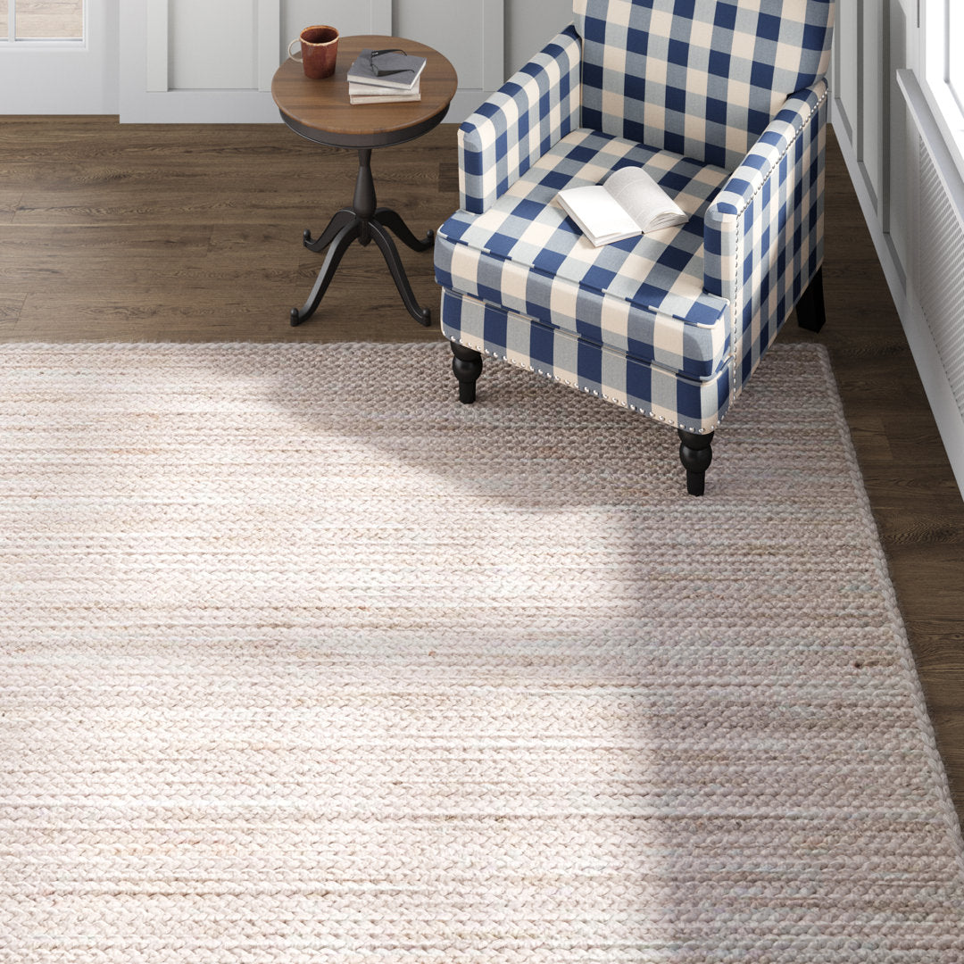 Cruise Handmade Braided Jute Area Rug in Off White Highland Dunes Rug Size: Rectangle 12' x 18'