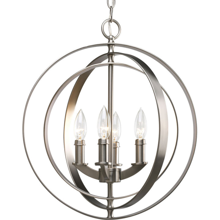 Morganti 4-Light Unique Globe Pendant Brayden Studio® Finish: Brushed Silver