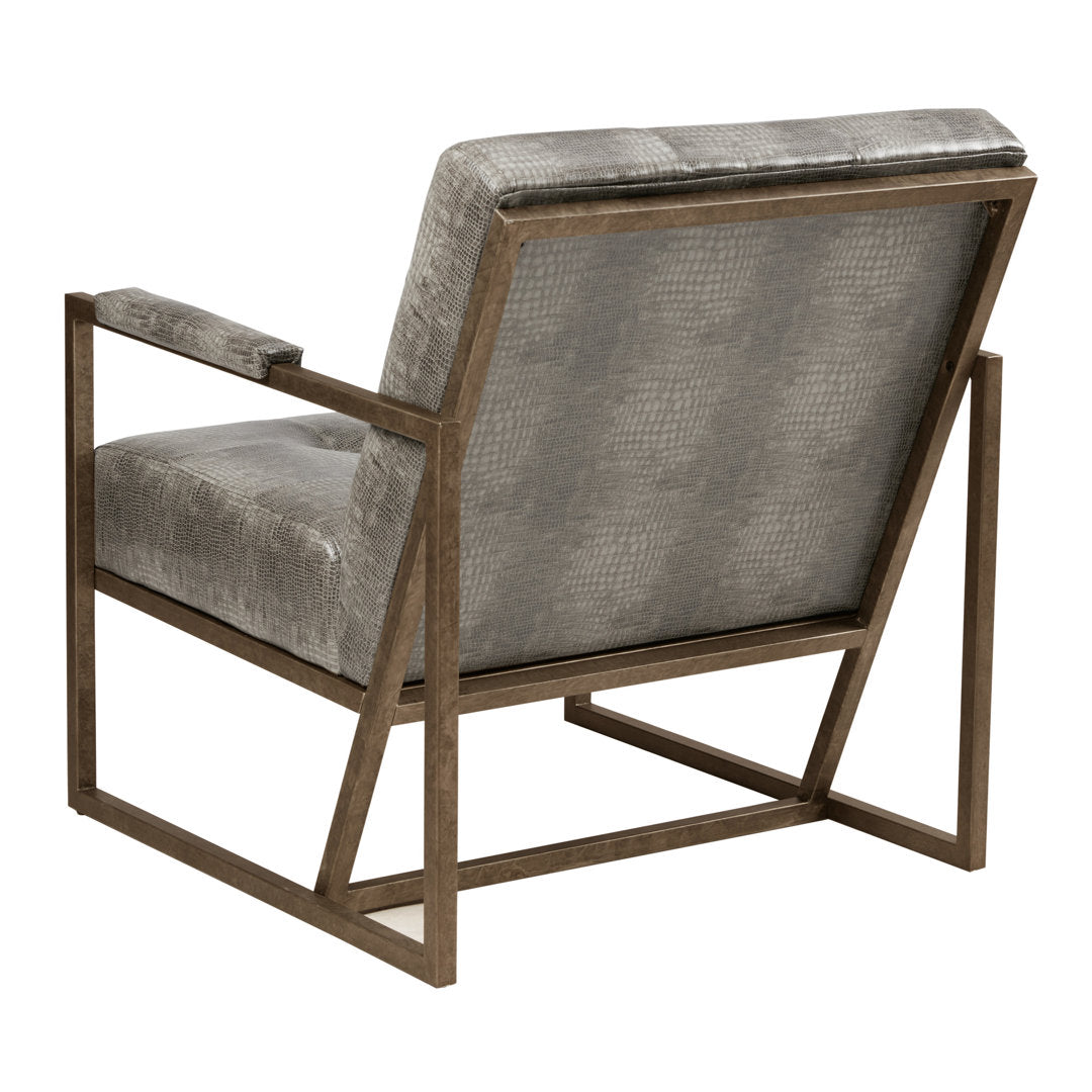 Wembley Armchair Steelside™ Leather Type: Gray Faux Leather