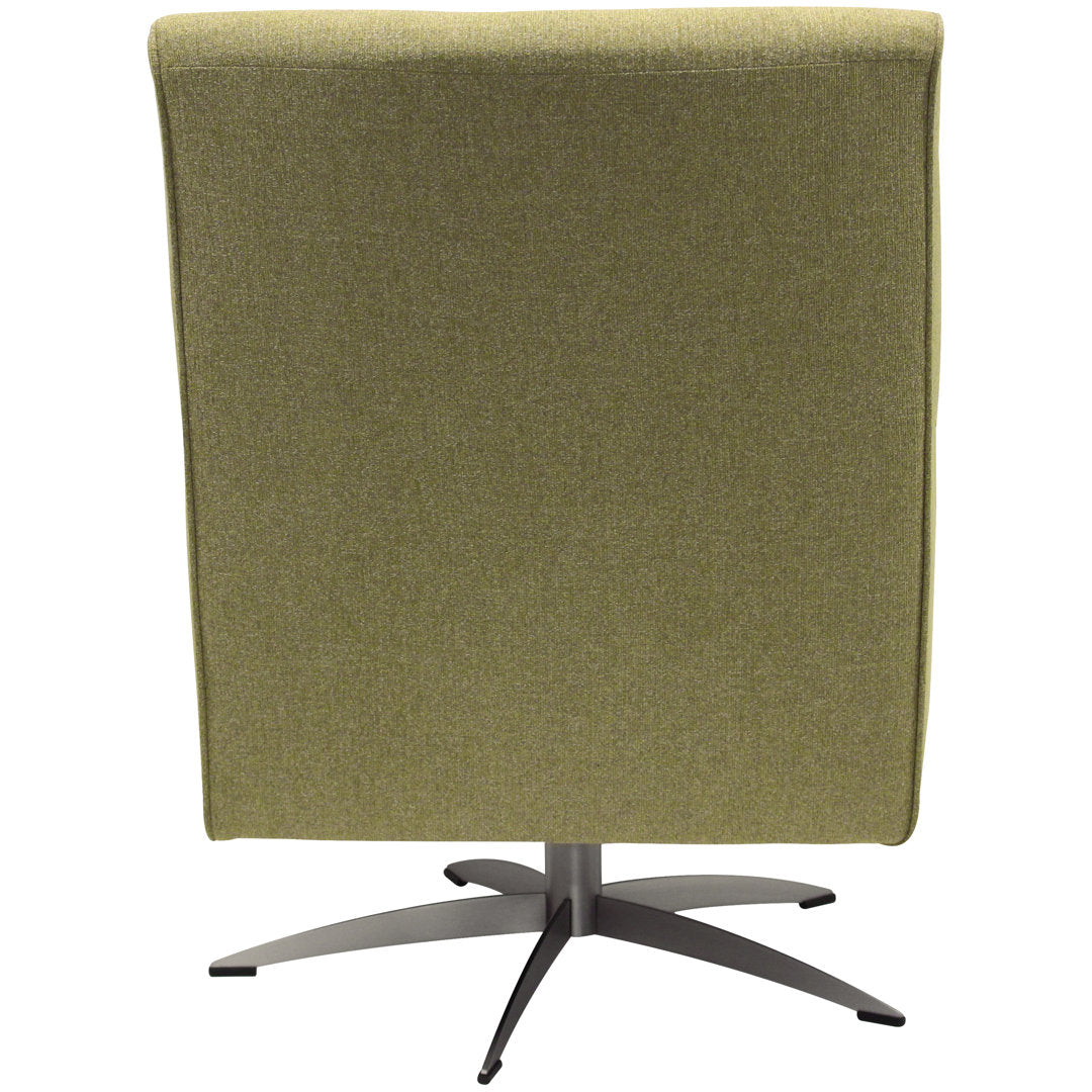 Basilina 26.25" Wide Swivel Armchair Wade Logan® Fabric: Terrace Green Polyester Blend