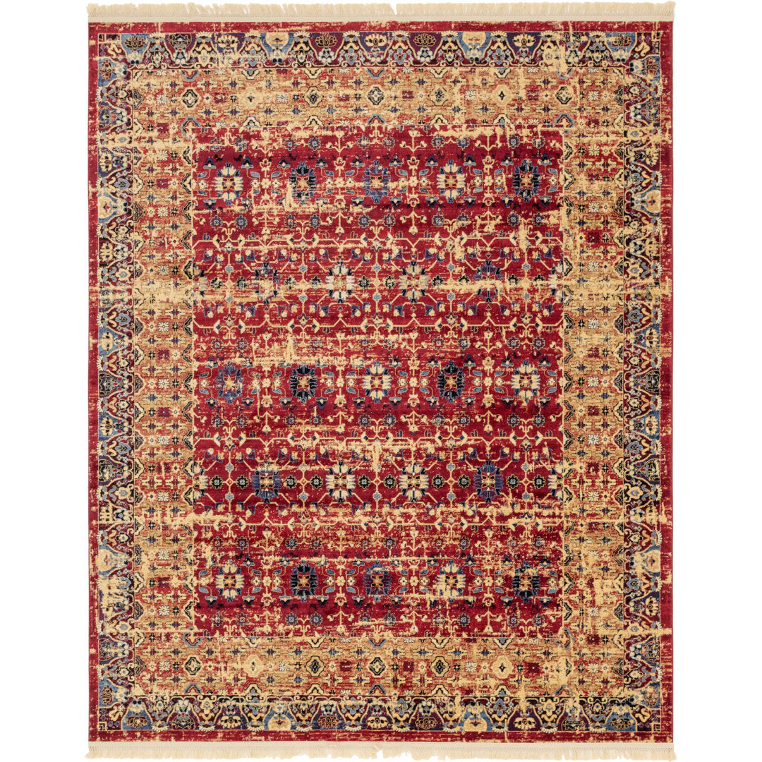 Angeliya Oriental Red Area Rug Lark Manor™ Rug Size: Rectangle 8' x 10'