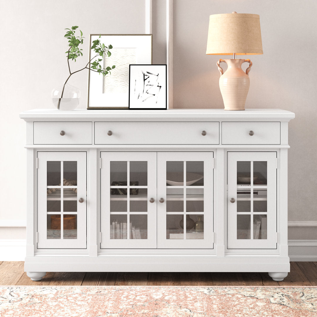 Baker 66" Wide 3 Drawer Sideboard Kelly Clarkson Home Color: Linen