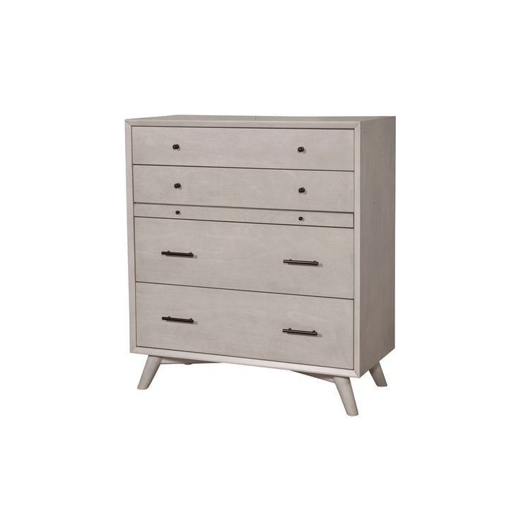 Williams 4 Drawer 38'' W Solid Wood Chest AllModern Color (Frame/Drawer): Gray