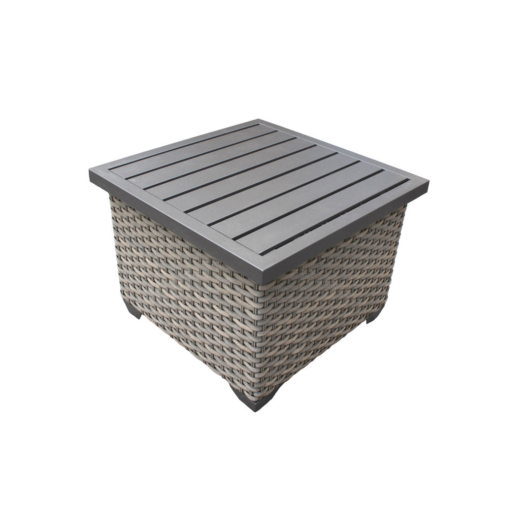 Amjad 7 Piece Outdoor Sectional Seating Group with Cushions Lark Manor™ Cushion Color: Black Performance