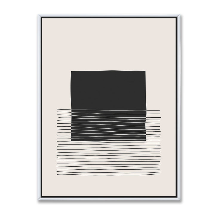 Kiro Minimal Geometric Lines and Squares VIII - Floater Frame Print on Canvas The Twillery Co.® Size: 32'' H x 24'' W x 1'' D Format: White Framed Canvas